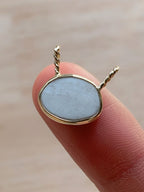 Upcycled Pottery Pendant in Gold (No Chain)