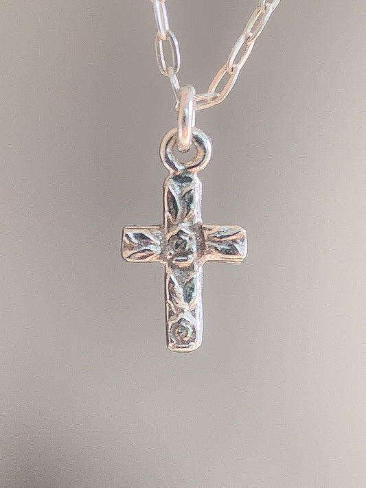 Tiny Cross Necklace (Made-to-order)
