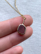 Sea Glass Pendant in Gold (No chain)