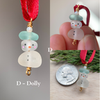 Sea Glass *Mini* Snowman Ornament ⛄️