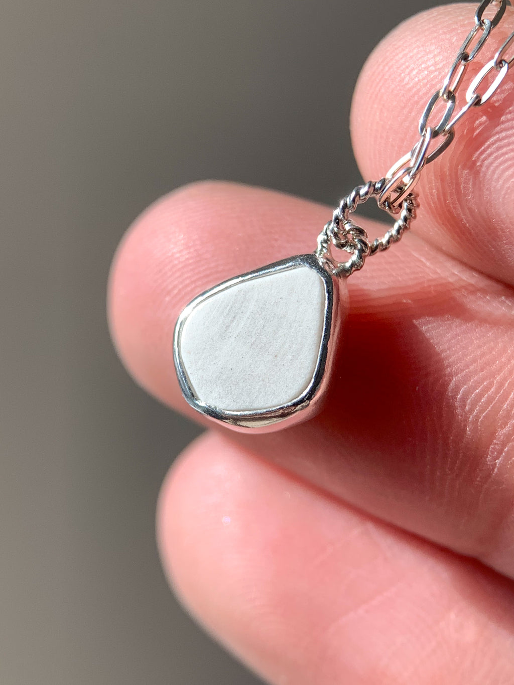 Upcycled Pottery Charm (No Chain)