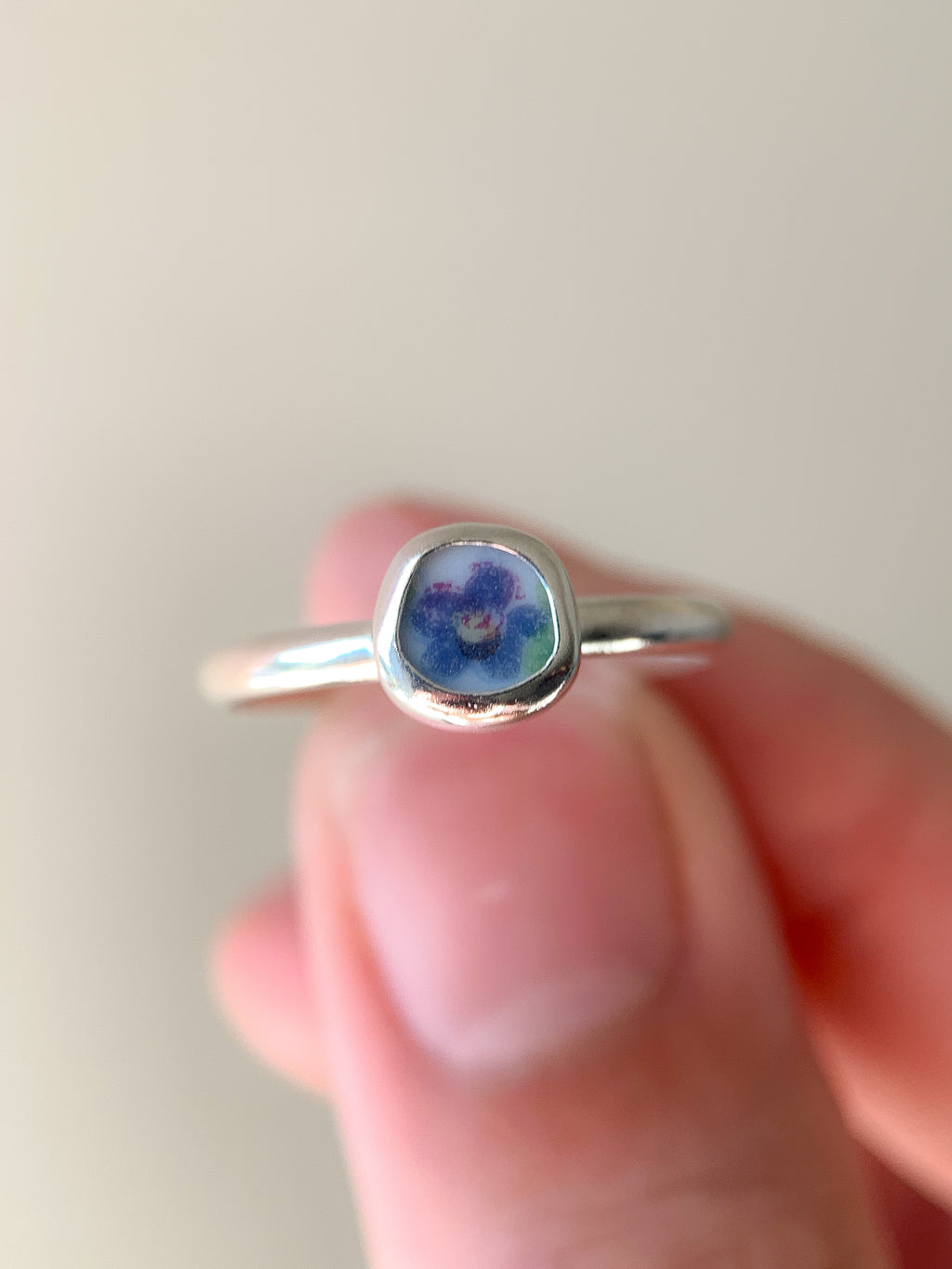 Upcycled Pottery Ring (US 6.25)