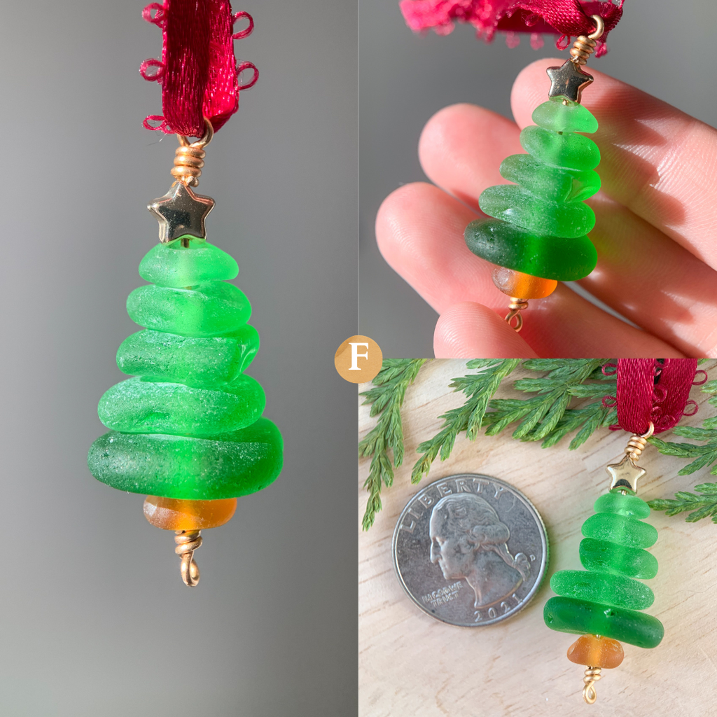Sea Glass Tree Ornaments 🎄
