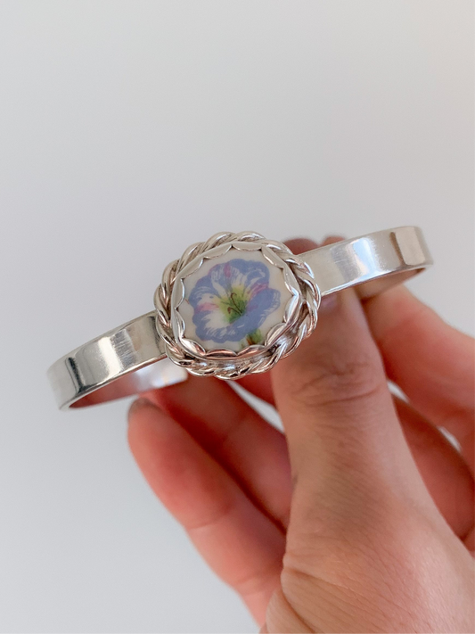 Upcycled Pottery Bracelet Cuff