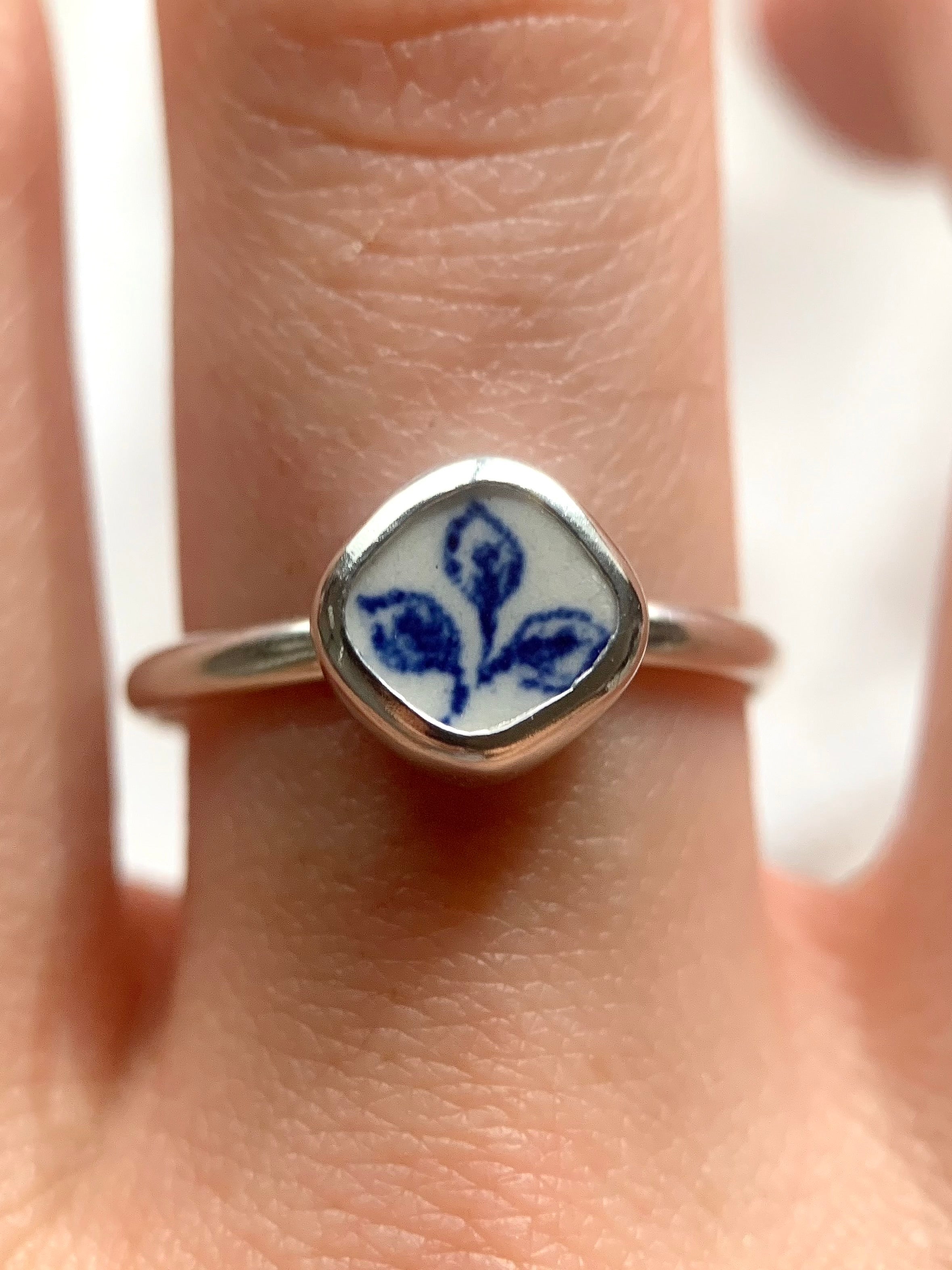 Upcycled Pottery Ring (US 9.25)