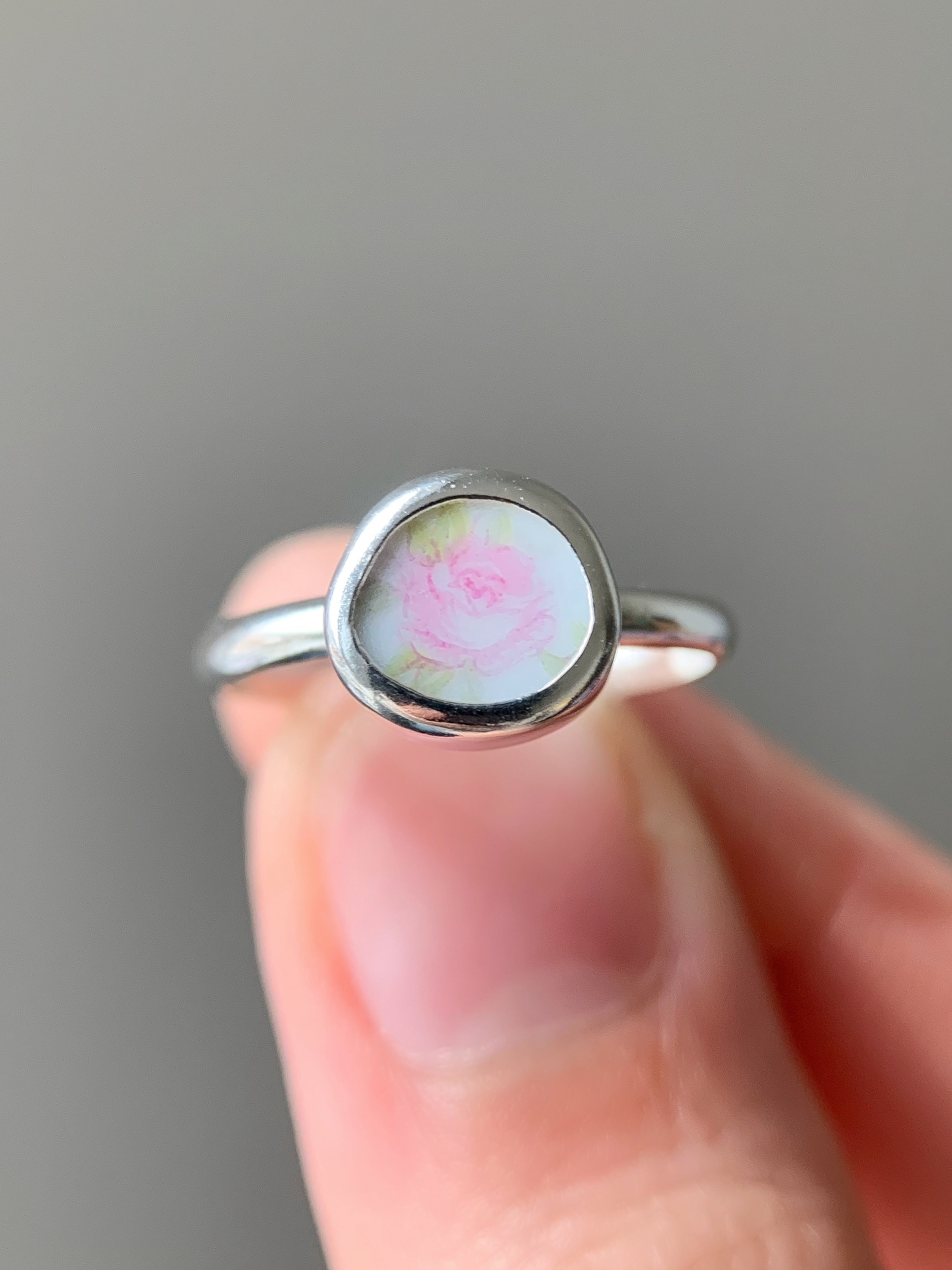 Upcycled Pottery Ring (US 6)