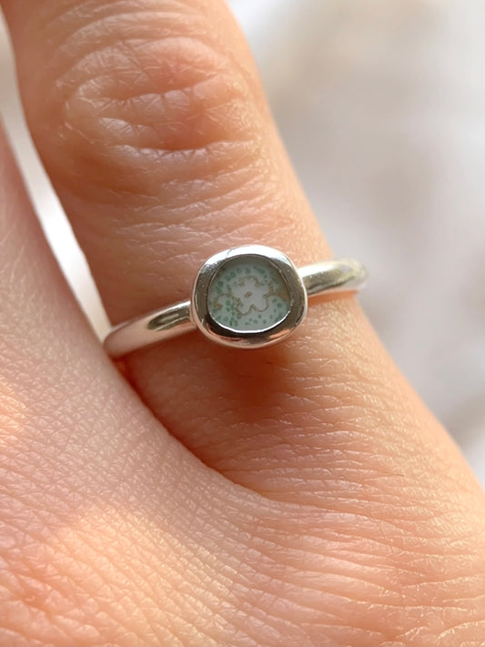 Upcycled Pottery Ring (US 4.5)