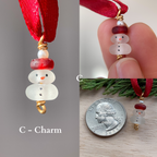 Sea Glass *Mini* Snowman Ornament ⛄️