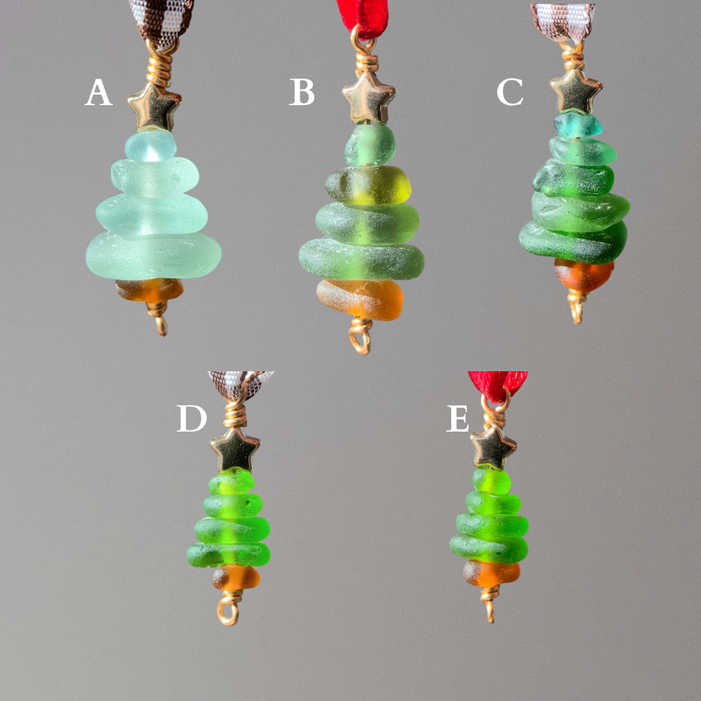 Sea Glass Tree Ornaments 🎄