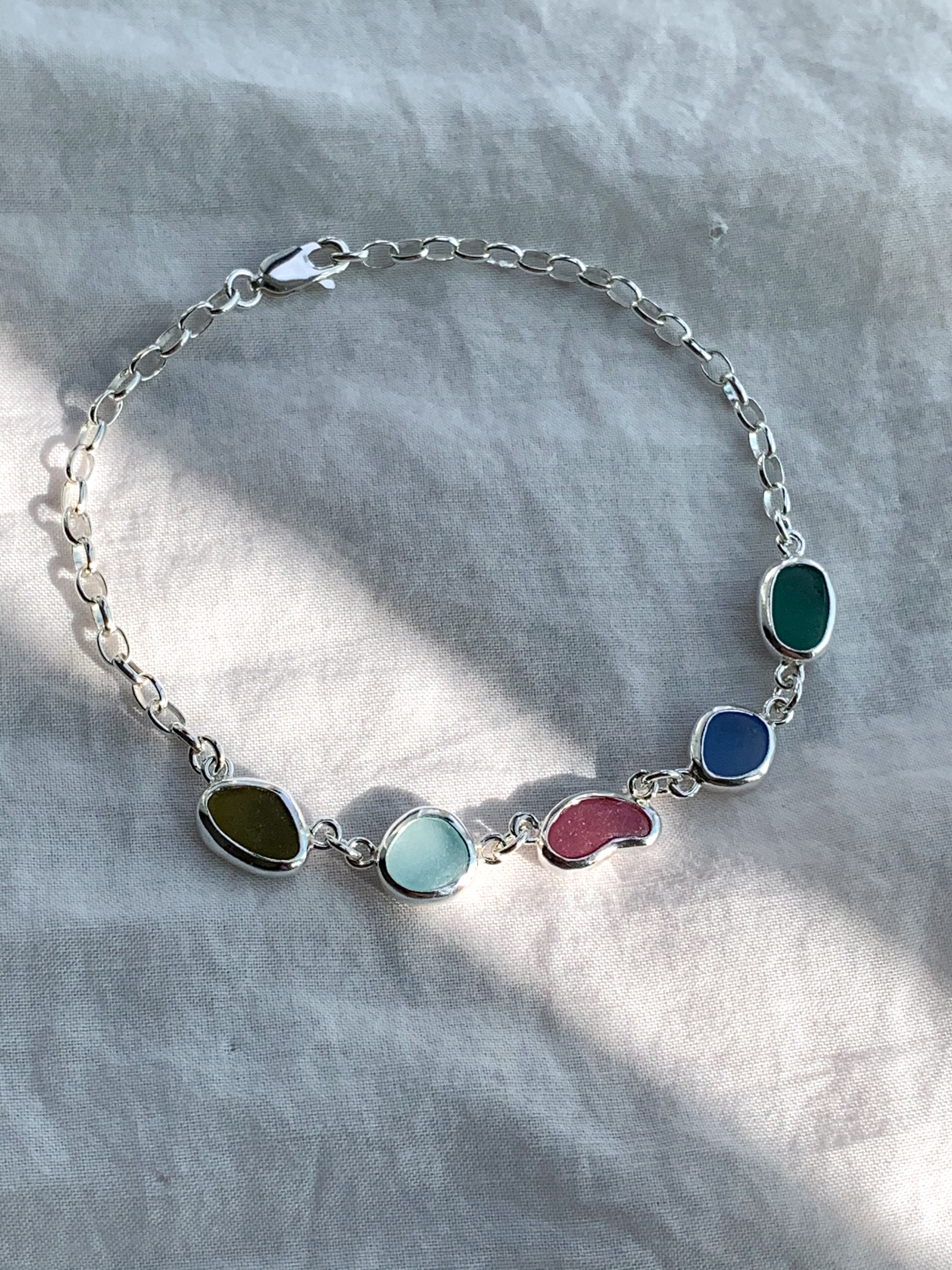 Sea Glass Bracelet (adjustable)