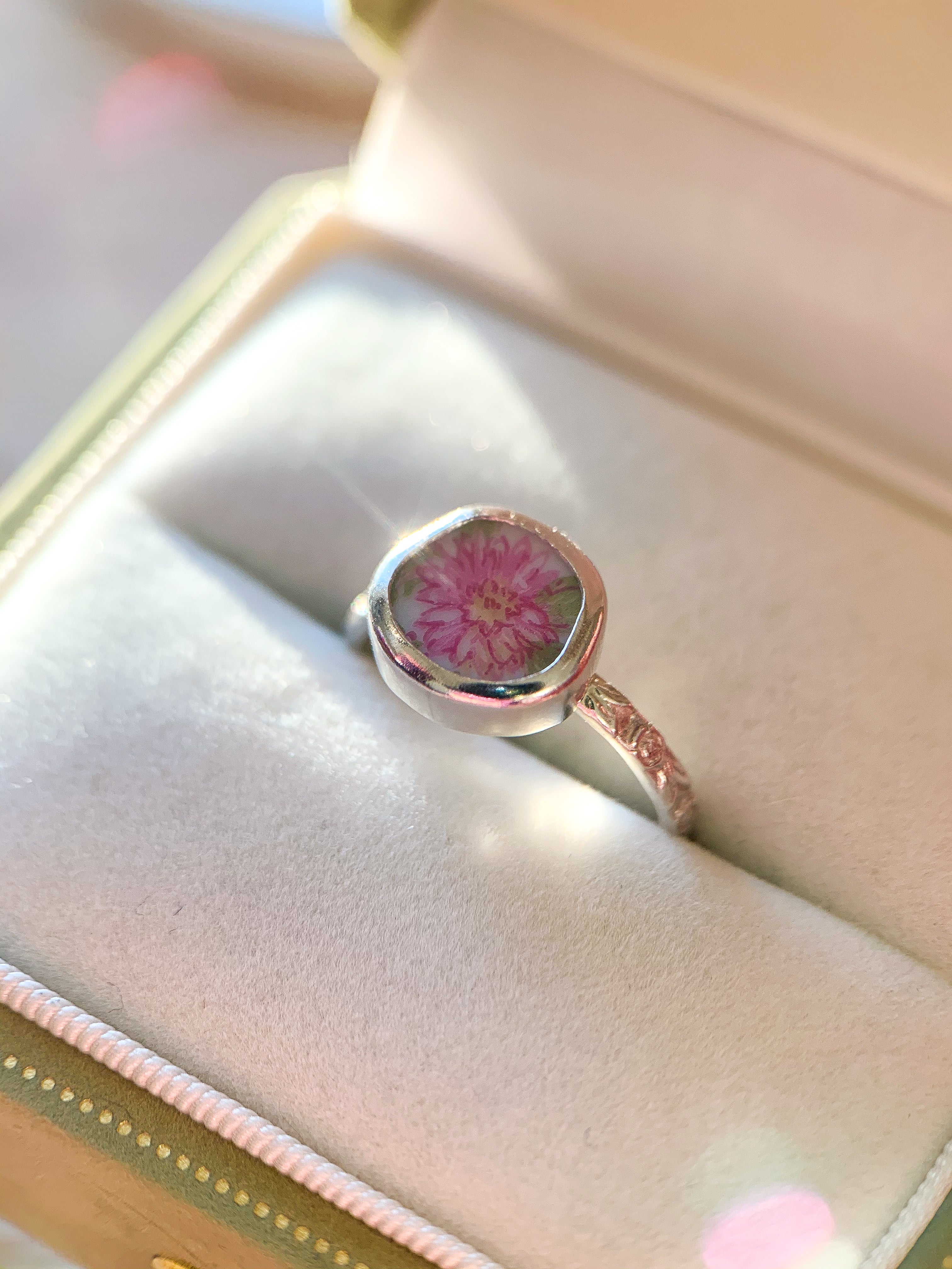 Upcycled Pottery Ring (US 6.25)