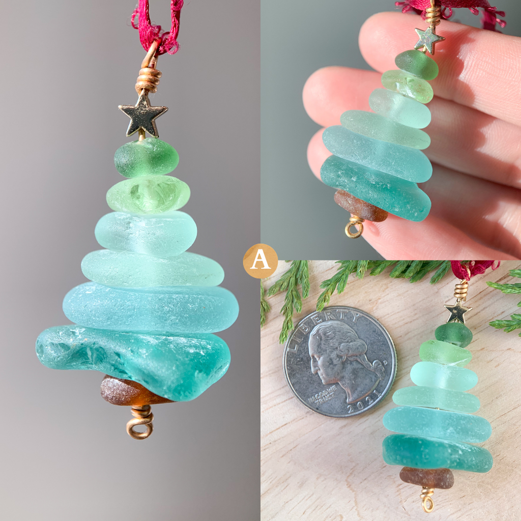 Sea Glass Tree Ornaments 🎄