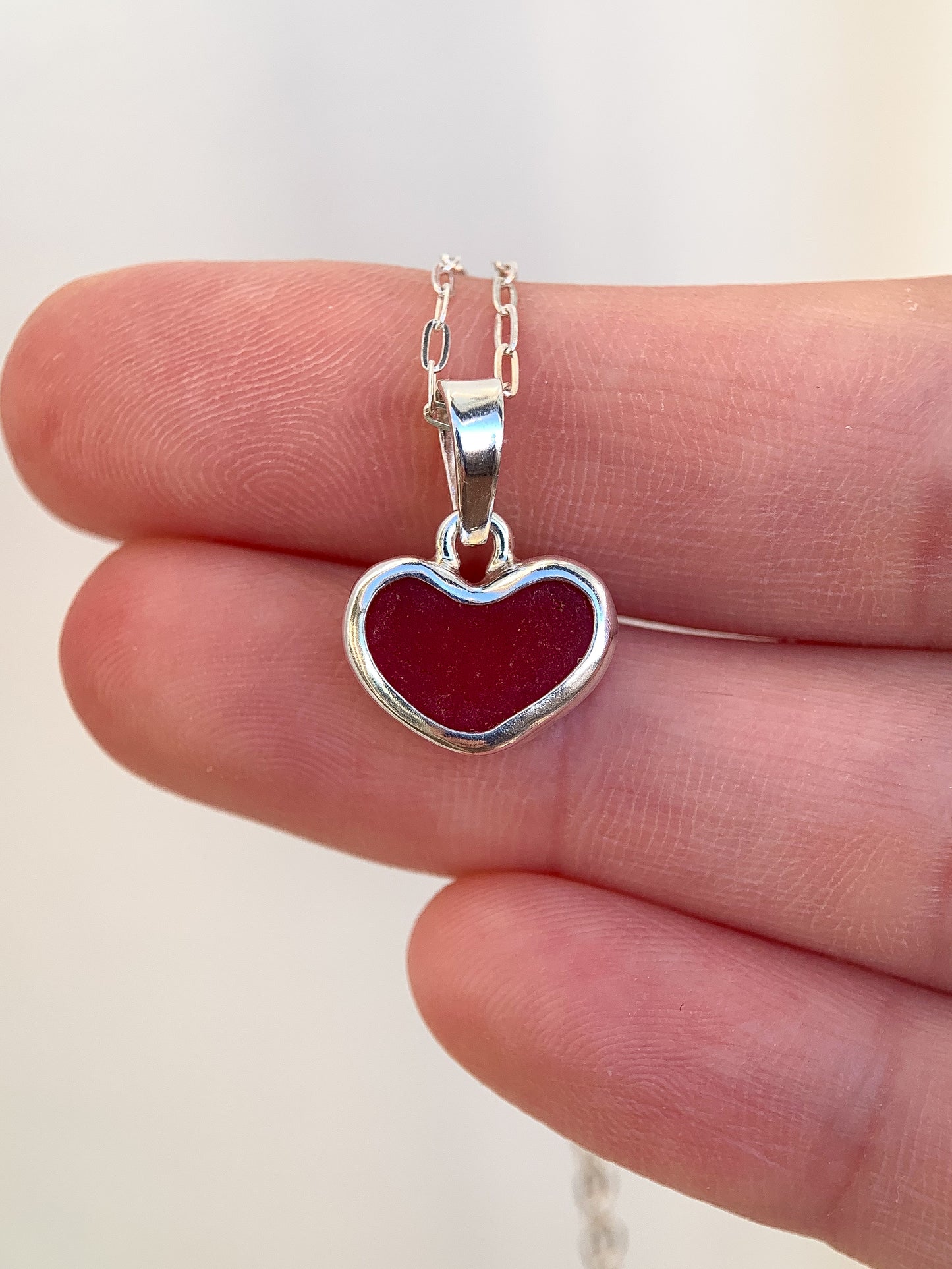 Sea Glass Heart Necklace