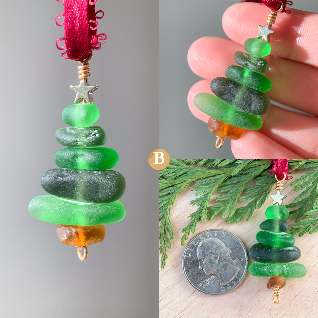 Sea Glass Tree Ornaments 🎄