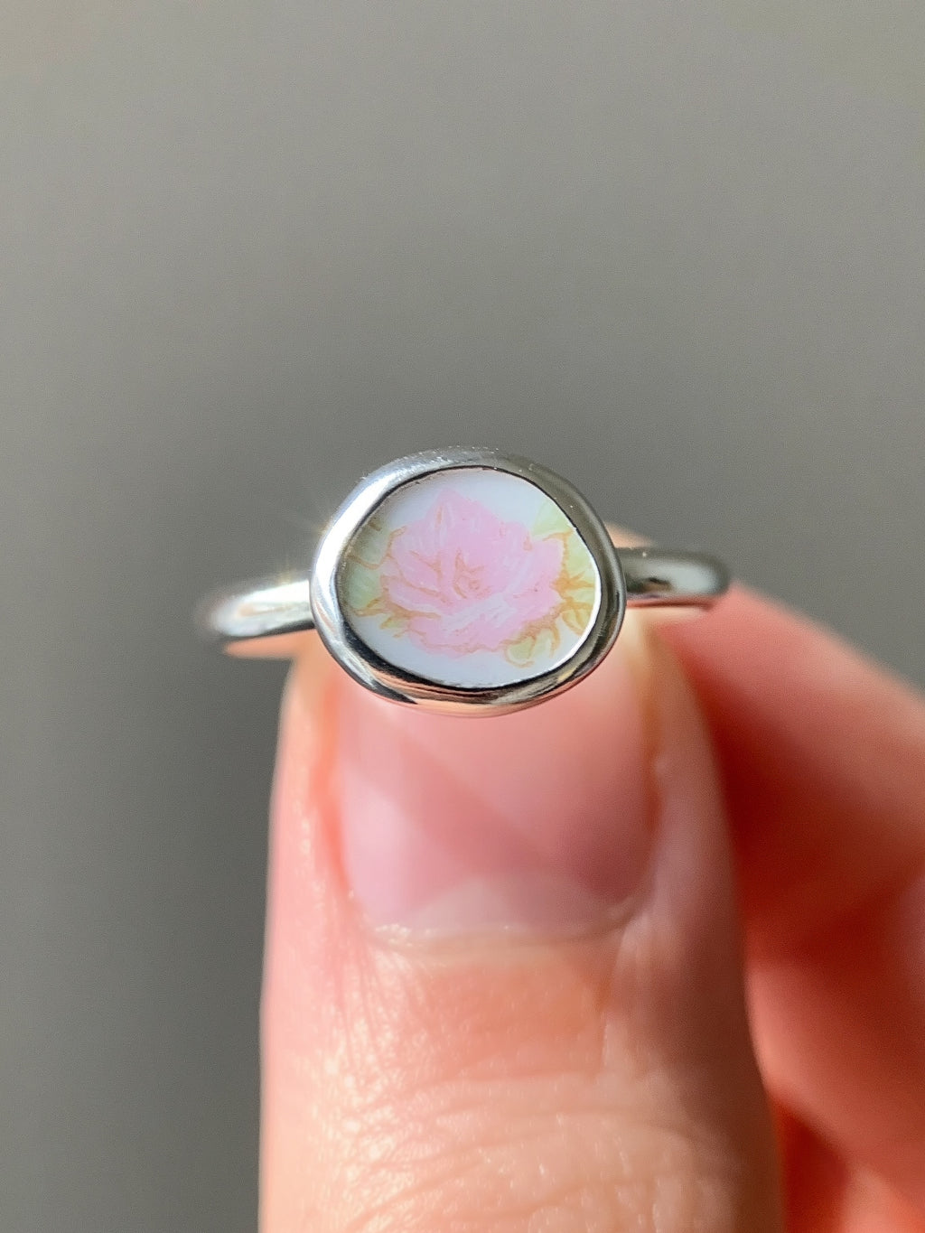 Upcycled Pottery Ring (US 6.5)