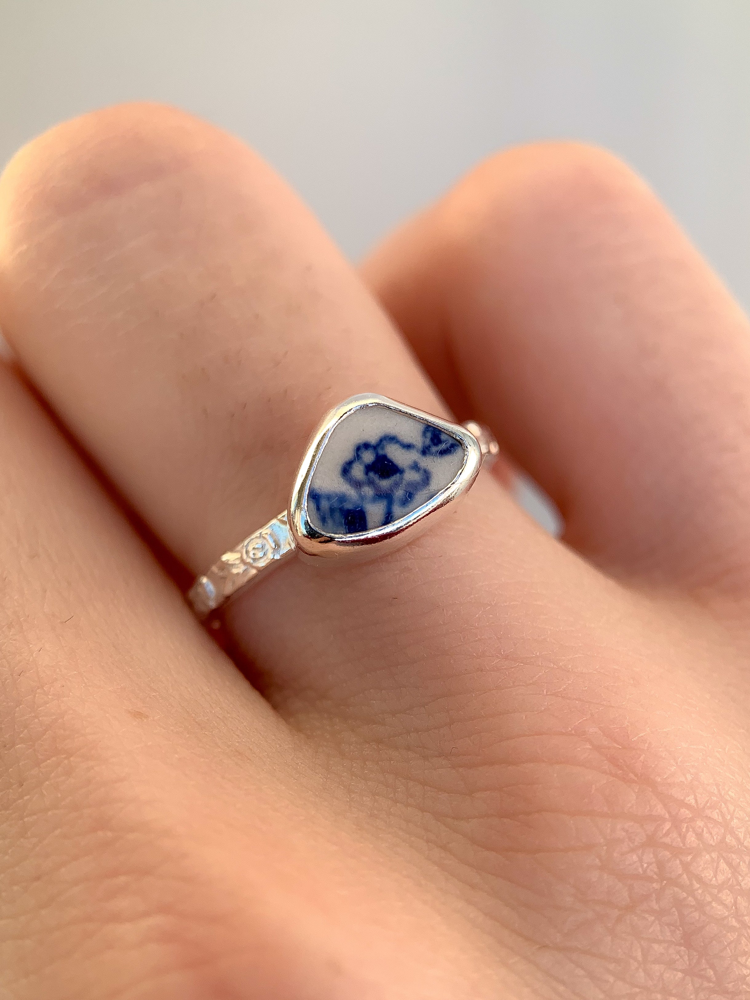 Upcycled Pottery Ring (US 5.5)