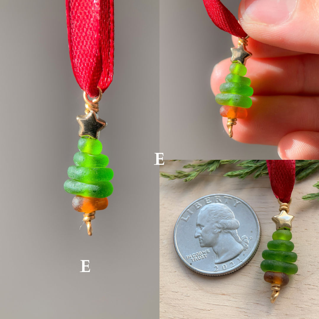 Sea Glass Tree Ornaments 🎄