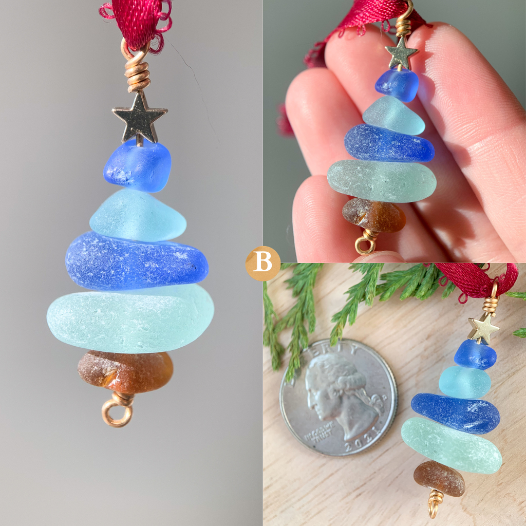 Sea Glass Tree Ornaments 🎄