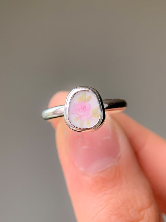 Upcycled Pottery Ring (US 6.25)