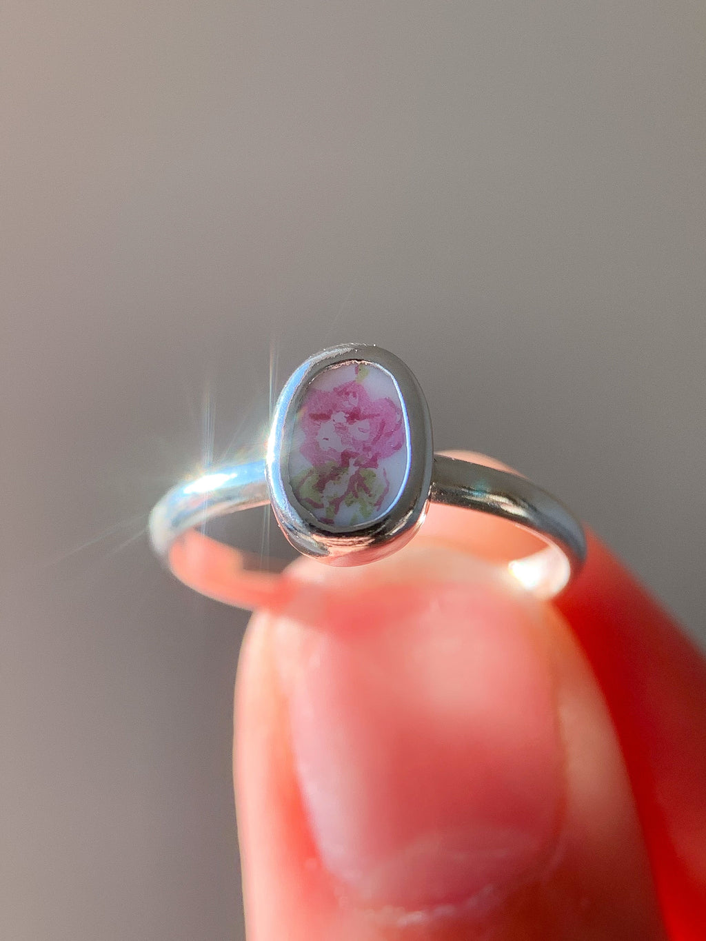 Upcycled Pottery Ring (US 6)