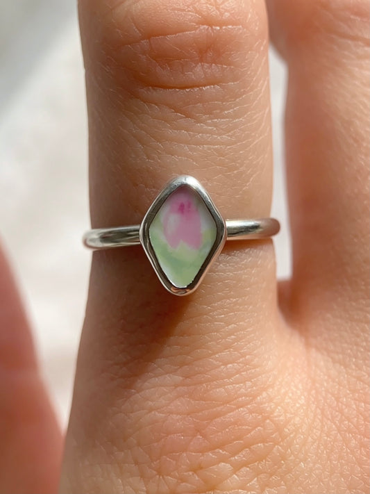 Upcycled Pottery Ring (US 7.75)