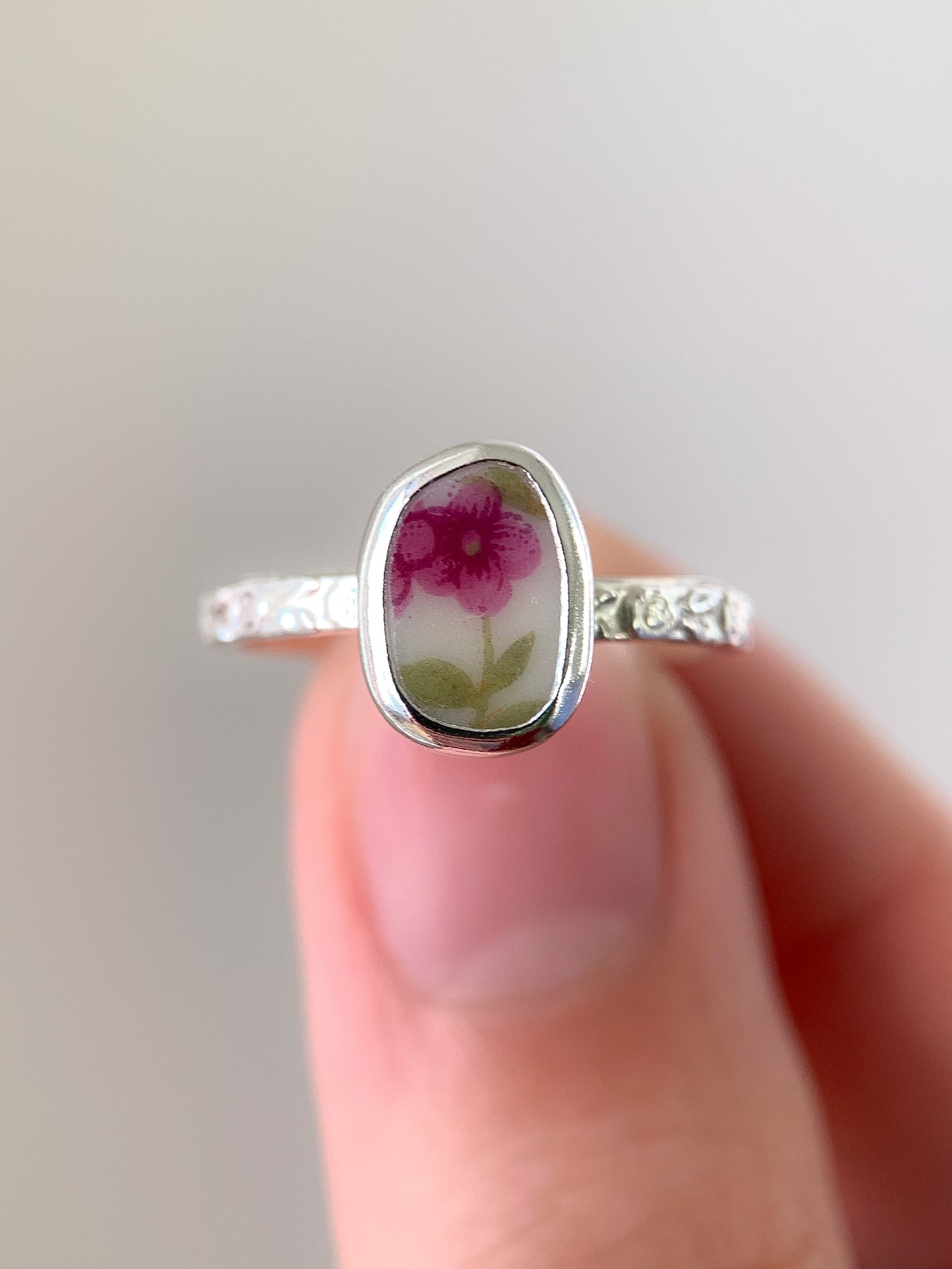 Upcycled Pottery Ring (US 6.75)