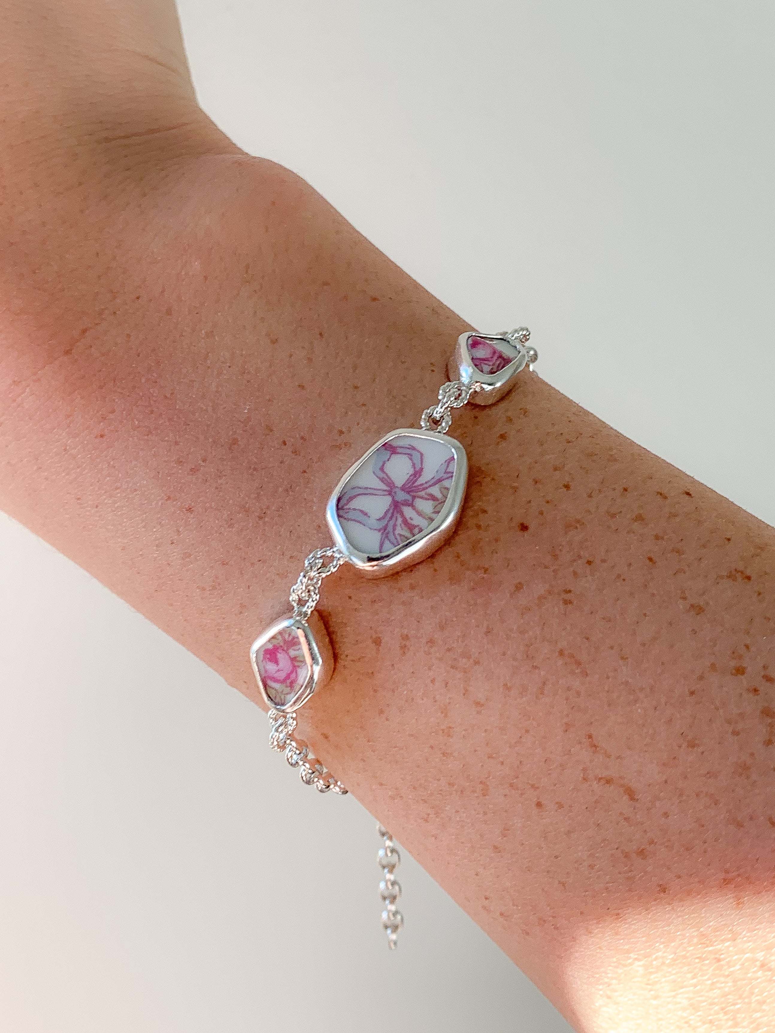Upcycled Pottery Bracelet (adjustable)