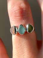 Multi-Sea Glass Ring (US 6.25)