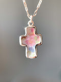 Upcycled Pottery Cross Pendant (no chain)