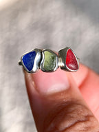Multi-Sea Glass Ring (US 7.5)
