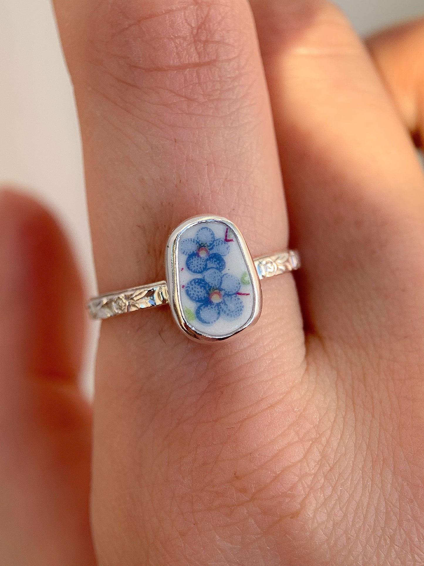 Upcycled Pottery Ring (US 8)