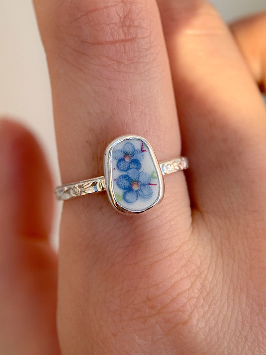 Upcycled Pottery Ring (US 8)