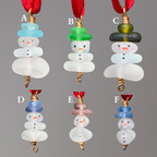 Sea Glass Snowman Ornament - Colorful ⛄️