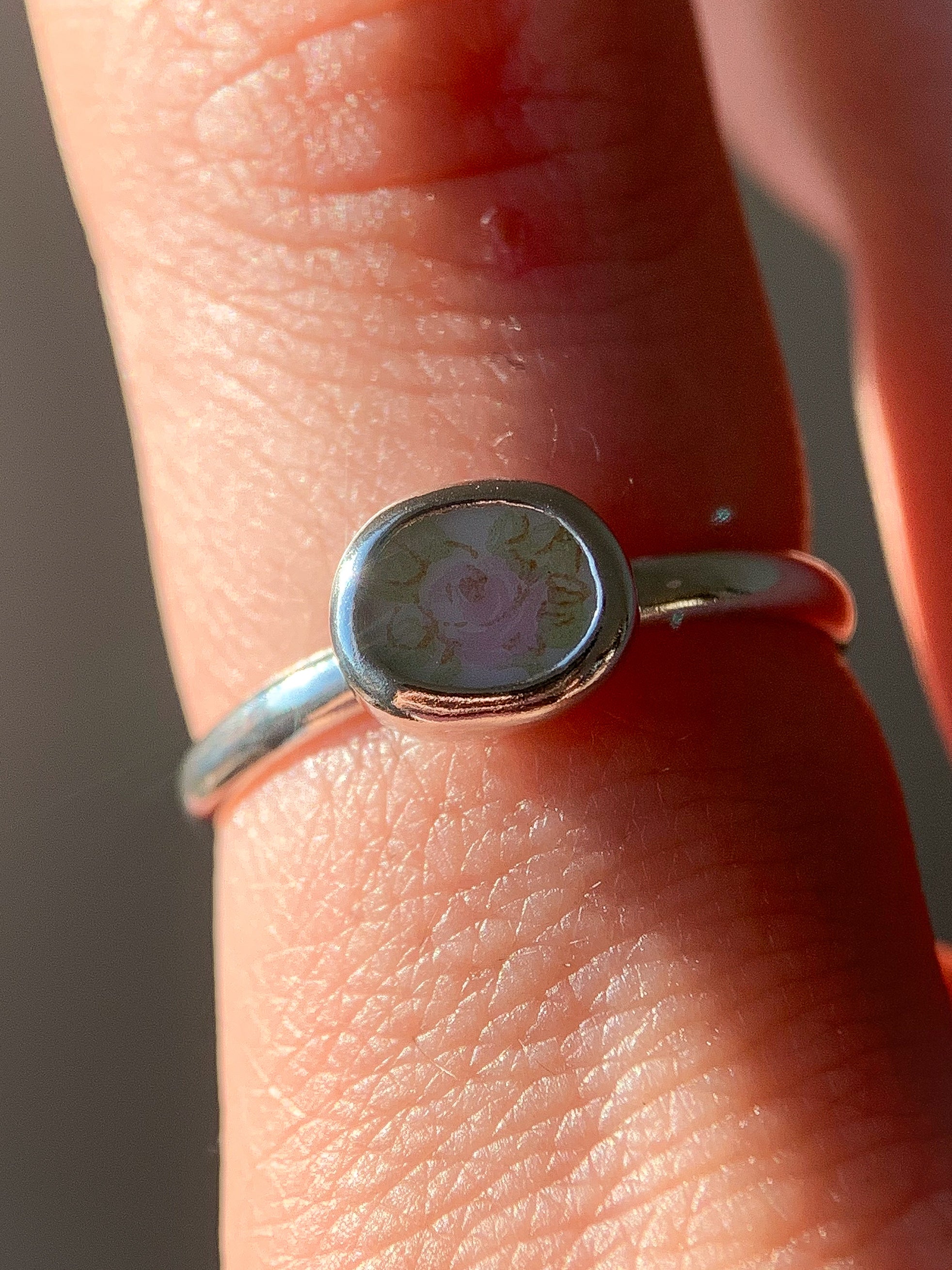 Upcycled Pottery Ring (US 7)