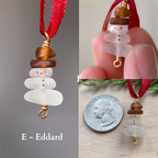 Sea Glass Snowman Ornament - Classic ⛄️