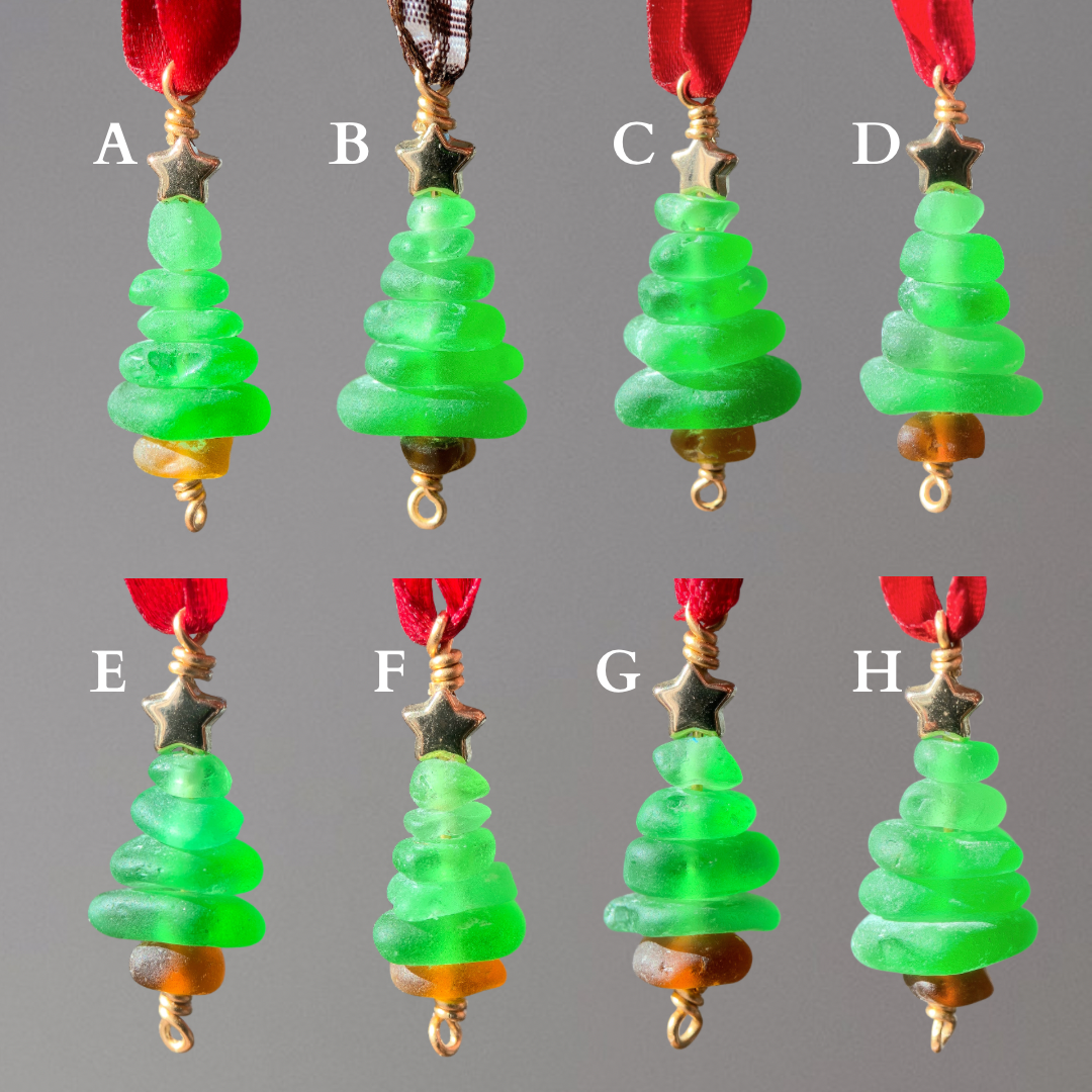 Sea Glass Tree Ornaments 🎄