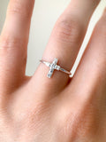 Tiny Cross Ring (Made-to-order)