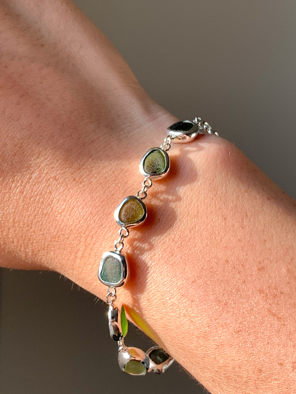 Sea Glass Bracelet (adjustable)