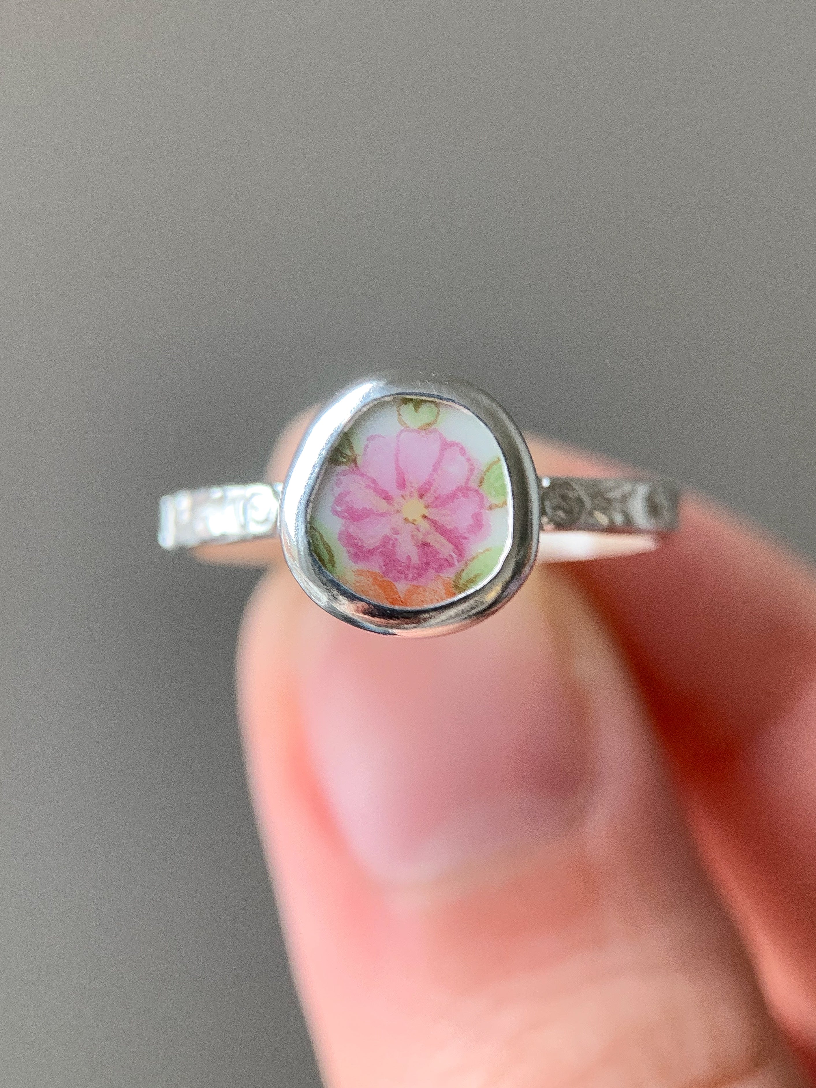 Upcycled Pottery Ring (US 7.5)