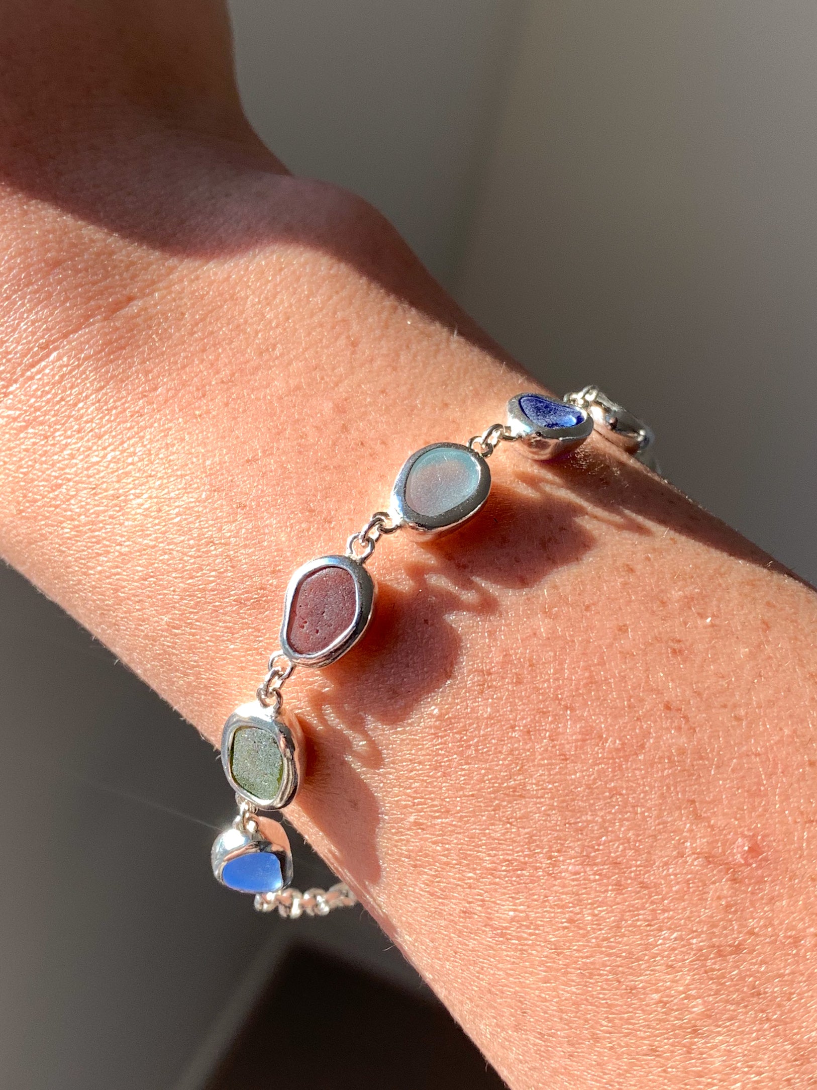 Sea Glass Bracelet (adjustable)