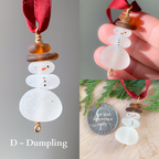 Sea Glass Snowman Ornament ⛄️