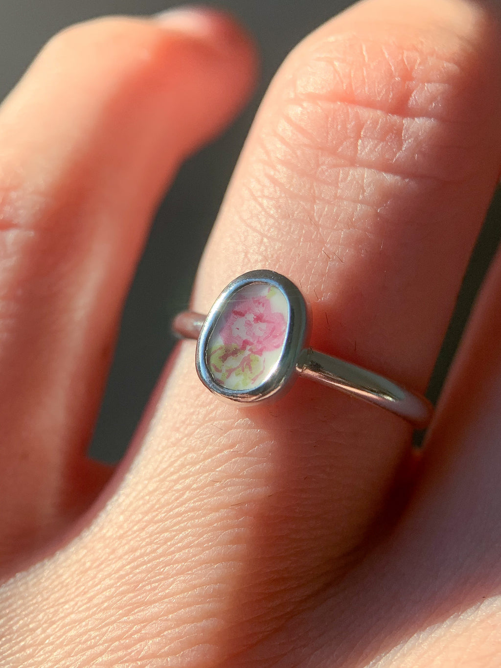Upcycled Pottery Ring (US 6)