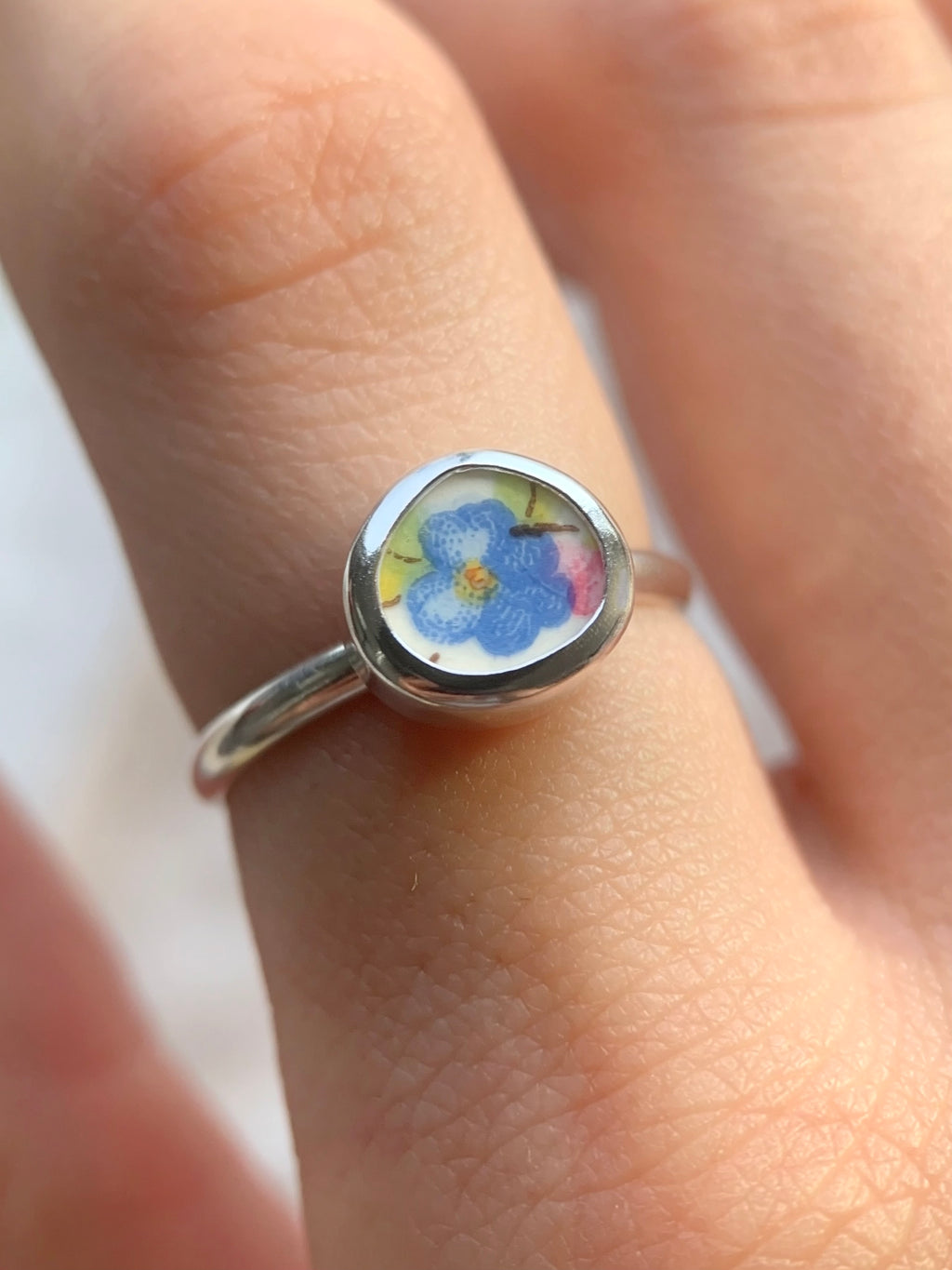 Upcycled Pottery Ring (US 7.25)