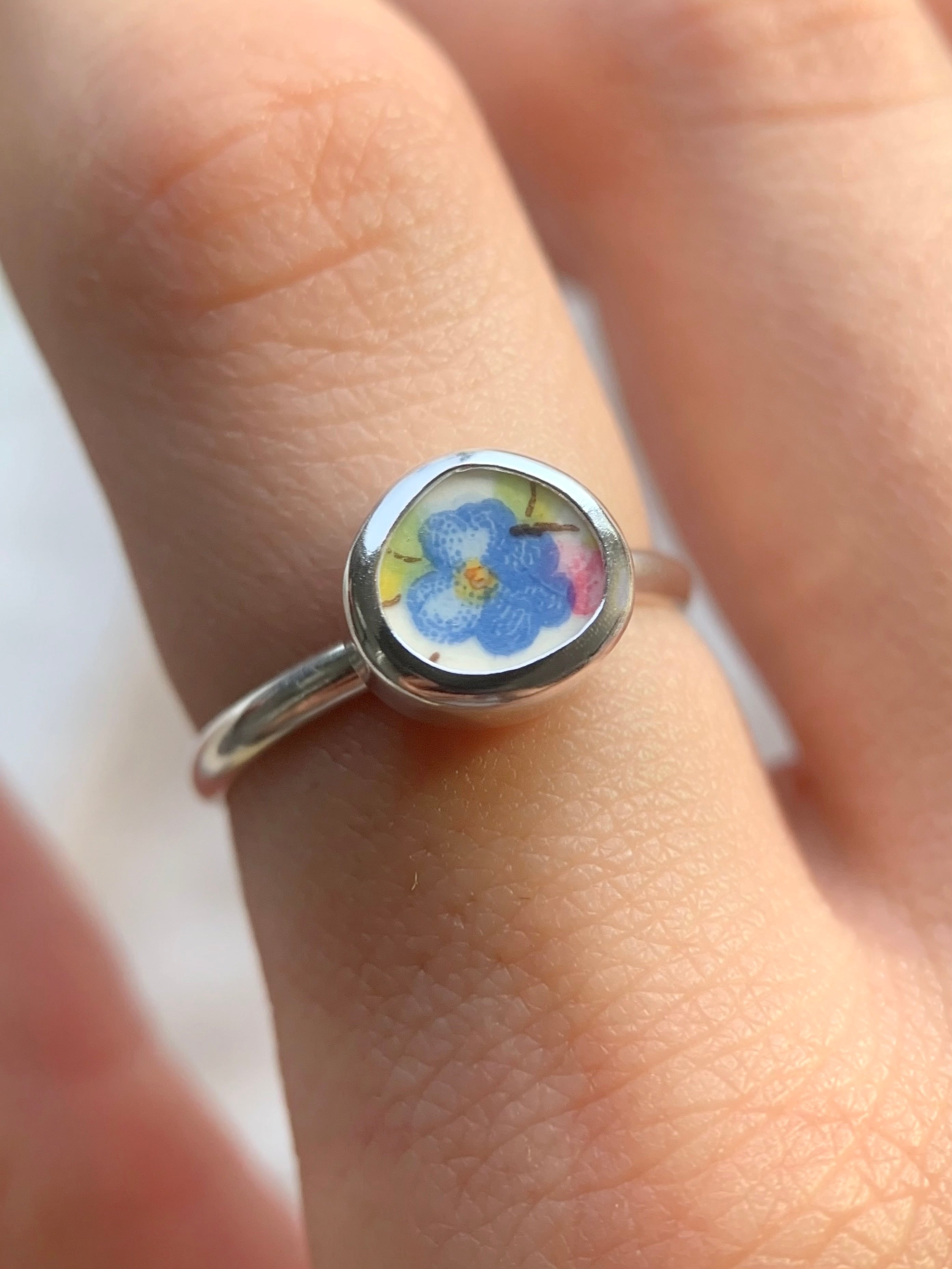 Upcycled Pottery Ring (US 7.25)